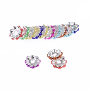 Large hole pearl round wheel spacer beads ABS plastic DIY bracelet necklace jewelry making accessories