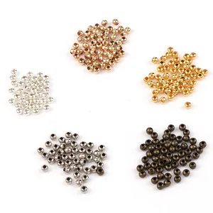 Metal round beads for DIY jewelry making, spacer beads bulk craft supplies 10000pcs