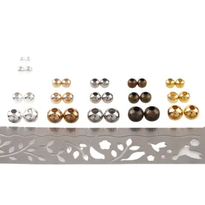 Electroplated metal iron beads DIY jewelry making assorted sizes and colors craft supplies.