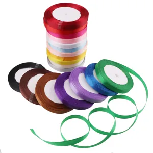 Nastri di raso colorati da 10 mm per confezioni regalo matrimonio festa decorazione fai da te