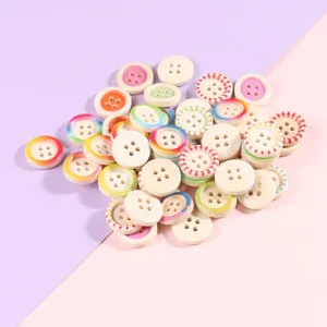 15mm colorful resin buttons 4-hole candy color sewing buttons for kids sweater and shirt