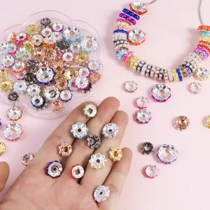 ABS plastic large hole pearl wheel spacer beads, colorful DIY bracelet necklace jewelry findings.