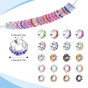 ABS plastic round wheel spacer beads for DIY bracelets and necklaces, colorful jewelry accessories.