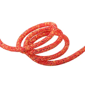 DIY Glitter Tube Cord Red Sparkle Material for Shoelaces Hair Clips Craft Accessories