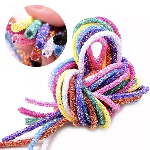 Colorful glitter rhinestone tubes DIY crafting material for shoes hair clips and fashion accessories