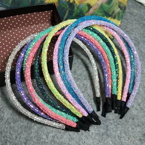 Colorful glitter headbands sparkling hair hoops fashion hair accessories for women girls