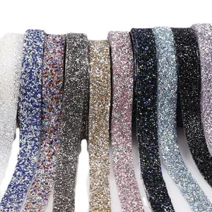 Selbstklebende Strassborte Glitzerband Kristall Borte 2cm breit für DIY Kleidung Hochzeit