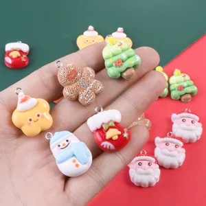 Assortiment de pendentifs breloques DIY en résine de Noël pour bracelets colliers faits main