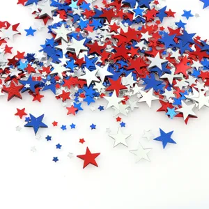 Rood, wit en blauw ster confetti pailletten voor Onafhankelijkheidsdag feest decoratie.