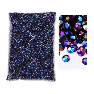 Strass in resina con retro piatto cristalli gelatina colore AB per custodia telefono e unghie.