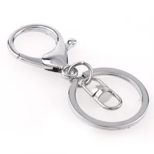 Silver metal lobster clasp keychain swivel hook DIY hardware jewelry crafting accessory