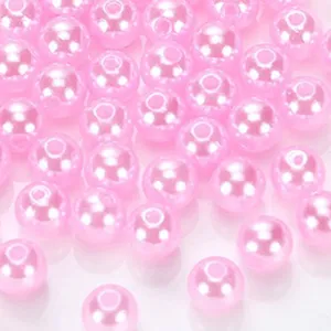 Perle di imitazione ABS rosa 6-12mm perline sfuse di plastica per la creazione di gioielli fai da te.