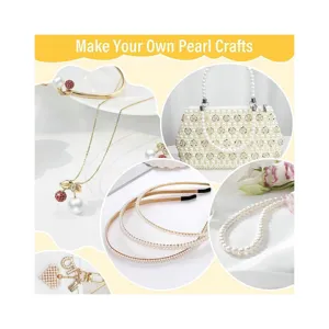 Perlen DIY Schmuck Bastelset mit verschiedenen Perlen, Zubehör und handgefertigten Artikeln.