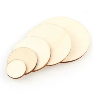 Disques en bois naturels pour loisirs créatifs, rondelles de bois rondes pour la peinture.