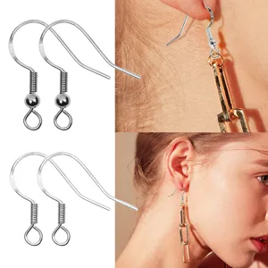 S925 silver plated earring hooks DIY handmade jewelry making accessories for earrings findings 50pcs