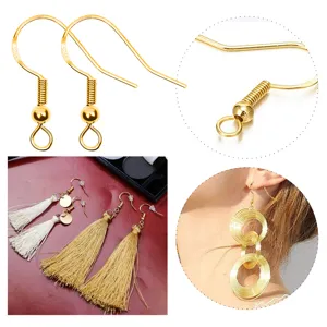 Close-up detail of S925 silver plated DIY earring hooks and handmade jewelry creation display.