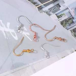 S925 silver earring hooks for DIY jewelry making, versatile metal findings for crafts.