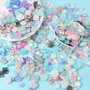 Baroque sweet DIY resin cabochons mix bow flower phone case hair clips accessories