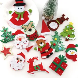 Christmas Tree Hanging Ornaments Santa Claus Snowman Elk Felt Pendants Festive Holiday Party Home Decor