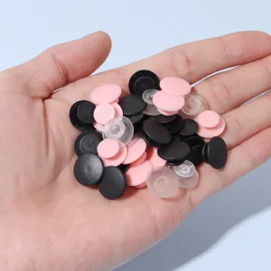 Colgantes botones de plastico para zapatos DIY negro rosa transparente accesorios 50pz