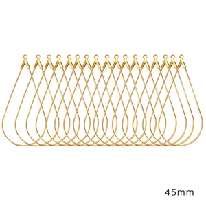 Accessoires de boucles d'oreilles goutte cintre dore 45mm composants de creation de bijoux