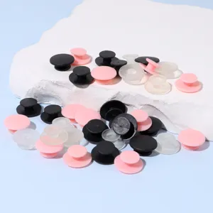 Botones de plástico remaches dijes zapatos bricolaje accesorios negro rosa transparente