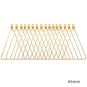 Apprêts de boucles d'oreilles triangle doré 45mm accessoires fabrication de bijoux