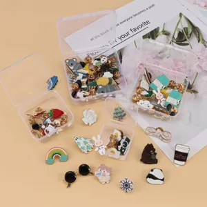 Cute cartoon enamel pins set aesthetic metal brooches for backpacks clothes cute accessories