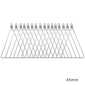 Composants de boucles d'oreilles triangle en métal argenté accessoires DIY 45mm 30pcs