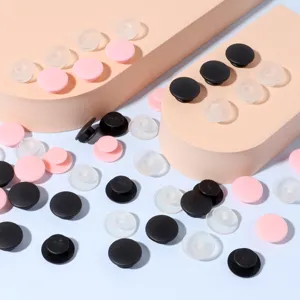 50 piezas botones de plástico dijes para zapatos rosa transparente negro accesorios