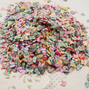 5mm Butterfly Polymer Clay Slices Colorful Nail Art Decals DIY Crafts Decoration Accessori