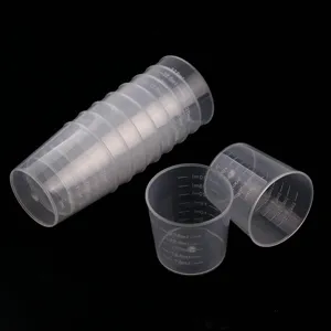 Plastic Graduated Measuring Cups for DIY Epoxy Resin Liquid Dispensing Tools 10Pcs