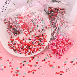 Polymer clay slices DIY nail art accessories Valentine wedding party decoration confetti