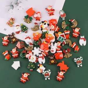 Christmas resin flatback charms miniature DIY accessories for dollhouse and phone case decoration 30pcs