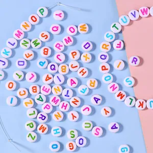 Colorful English alphabet beads for DIY handmade bracelets necklaces craft making accessories