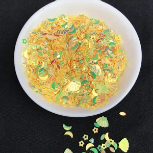 Paillettes miste per nail art stella luna conchiglia glitter olografici per riempimento slime