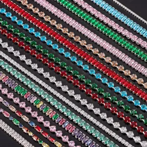 Moda Rettangolare Zircone Catena Girocollo Collana Per Le Donne Cristallo Strass Catena Clavicola Gioielli Regalo