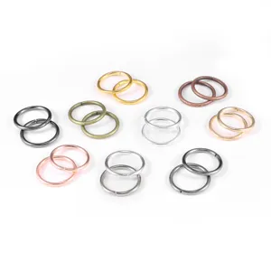 Anellini di salto in metallo in vari colori, accessori per gioielli fai da te resistenti.