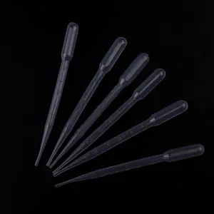Disposable plastic transfer pipettes with clear graduation marks for DIY craft resin mixing.