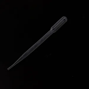 Disposable plastic transfer pipette detail, clear scale markings for DIY craft resin work.