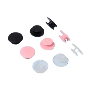 Botones de plástico para zapatos DIY dijes negro rosa transparente accesorios al por mayor