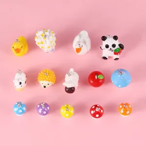 Χαριτωμένα charms ρητίνης DIY ζώα και φρούτα μενταγιόν χονδρική για χειροποίητα.