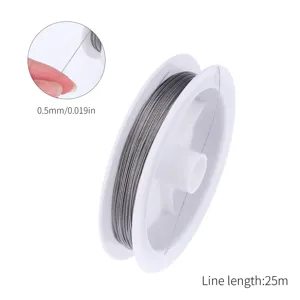 0,5mm 25m edelstahl draht spule für diy schmuck herstellung perlen faden handwerk