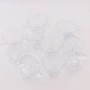 Disposable clear plastic measuring cups for DIY epoxy resin craft mold accessories.