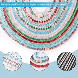 Collana corta girocollo in zircone rettangolare colorato catena di clavicola di modo versatile