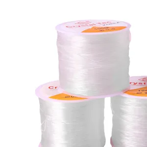 100M Cordón Elástico de Cristal Transparente para Fabricación de Joyas y Pulseras DIY