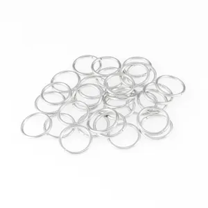 Anellini di salto in metallo per gioielli fai da te, anelli di connessione argentati.