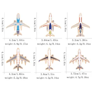 Metal airplane enamel pins set, aviation fighter jet badges, backpack accessories and gifts.