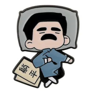 Lu Xun fumetto smaltato spilla metallo distintivo divertente accessorio borsa vestiti