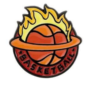 Emaillierter Basketball Anstecker Metall Brosche kreatives Sportgeschenk Abzeichen